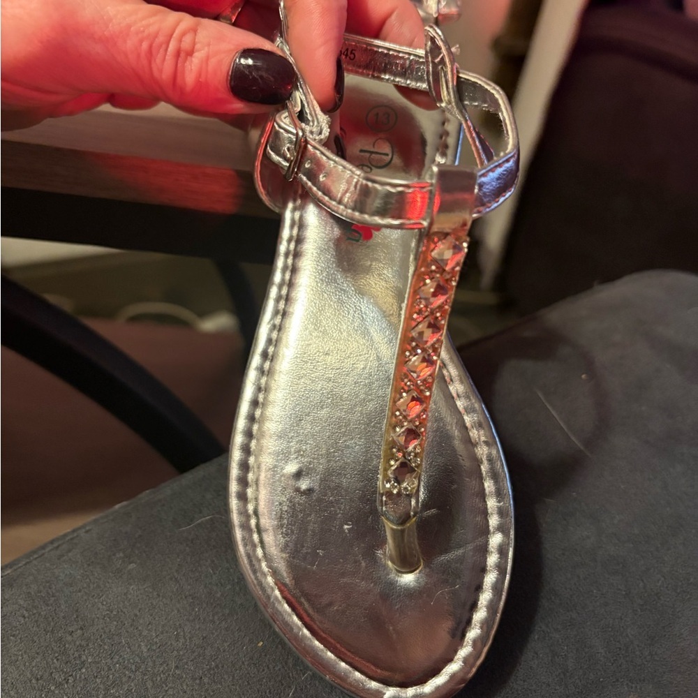 Stylish Silver Kids Sandals